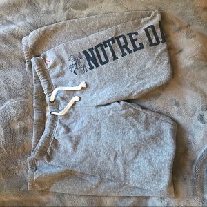 Norte Dame Grey Jogger Sweatpants